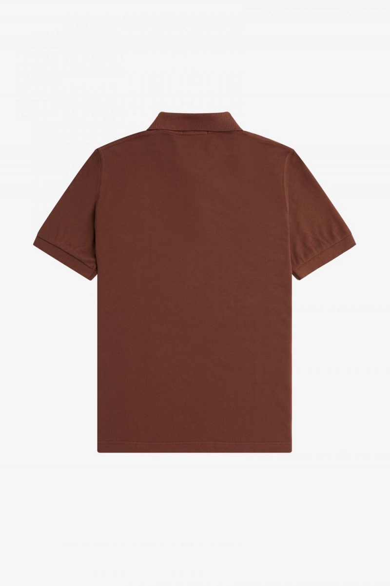 Fred Perry M3 Men's Shirt Whisky Brown Black | EUCAN1628