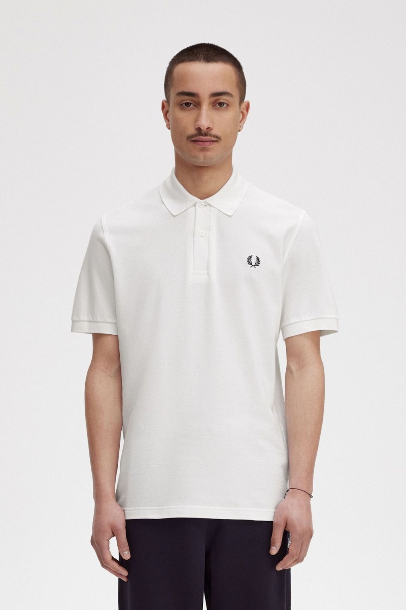 Fred Perry M3 Men\'s Shirt White Navy | UKVGN0648