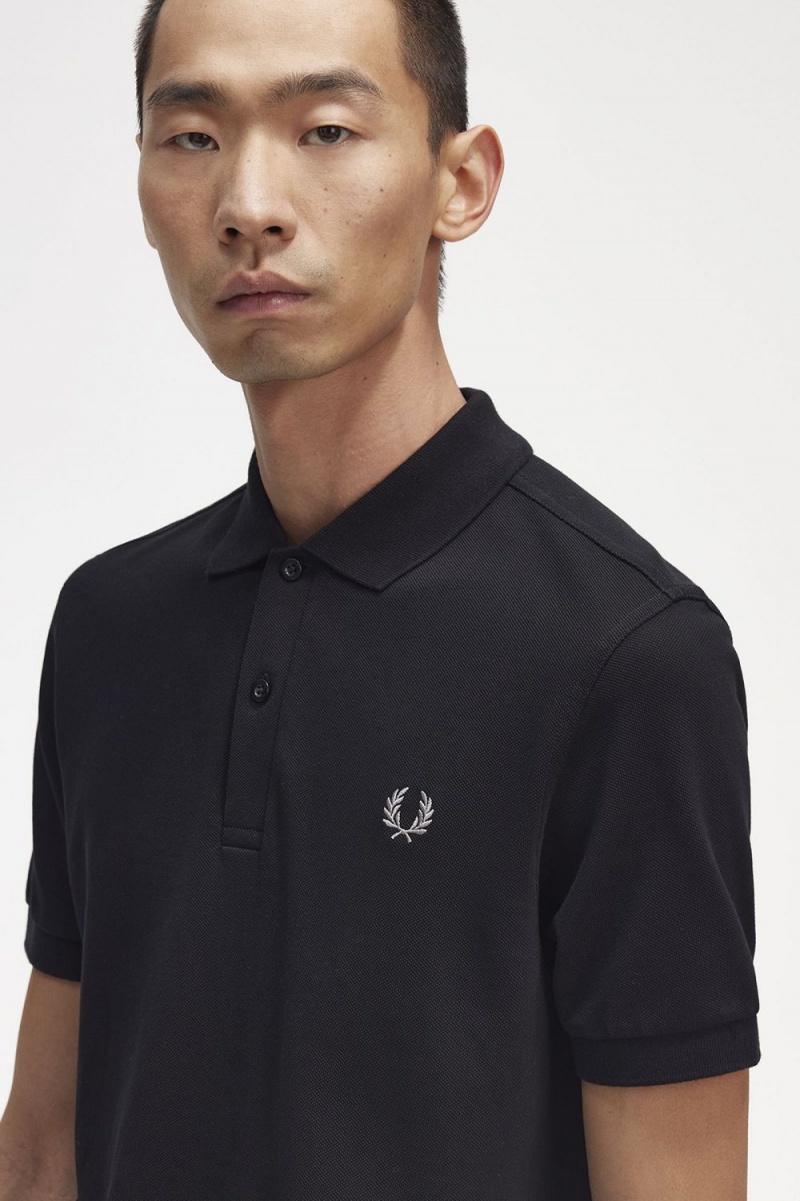 Fred Perry M6000 Men's Shirt Black Chrome | YODAG5928