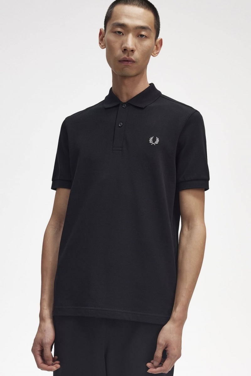 Fred Perry M6000 Men's Shirt Black Chrome | YODAG5928