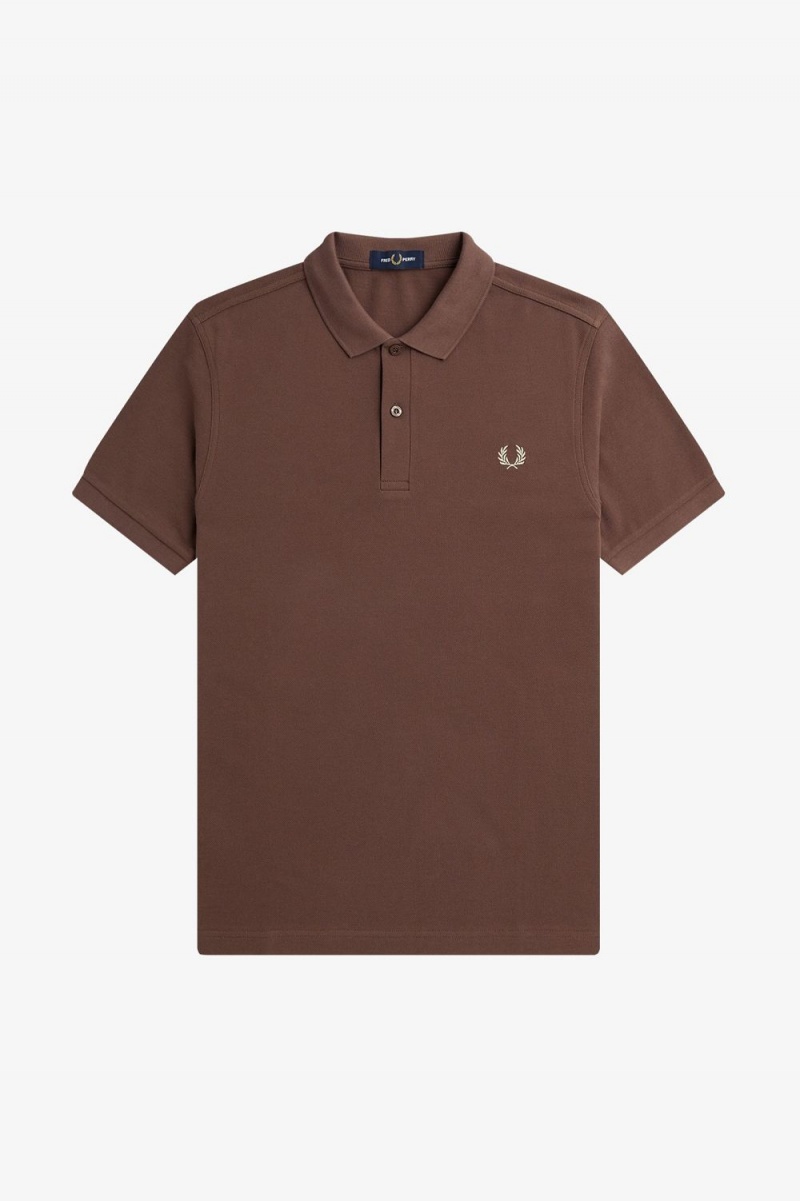 Fred Perry M6000 Men's Shirt Dark Red Warm Grey | QCBYK6037