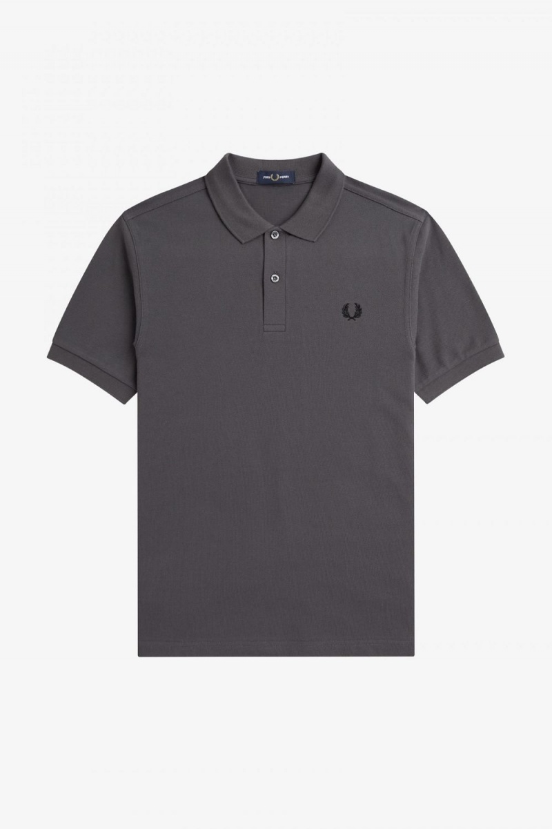 Fred Perry M6000 Men's Shirt Gunmetal Black | OVXCM2831