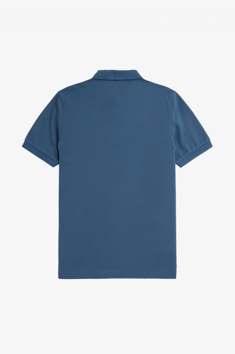 Fred Perry M6000 Men's Shirt Midnight Blue Light Aqua | RICFJ8761