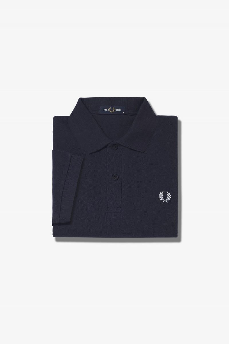 Fred Perry M6000 Men's Shirt Navy Snow White | WPVRF3872