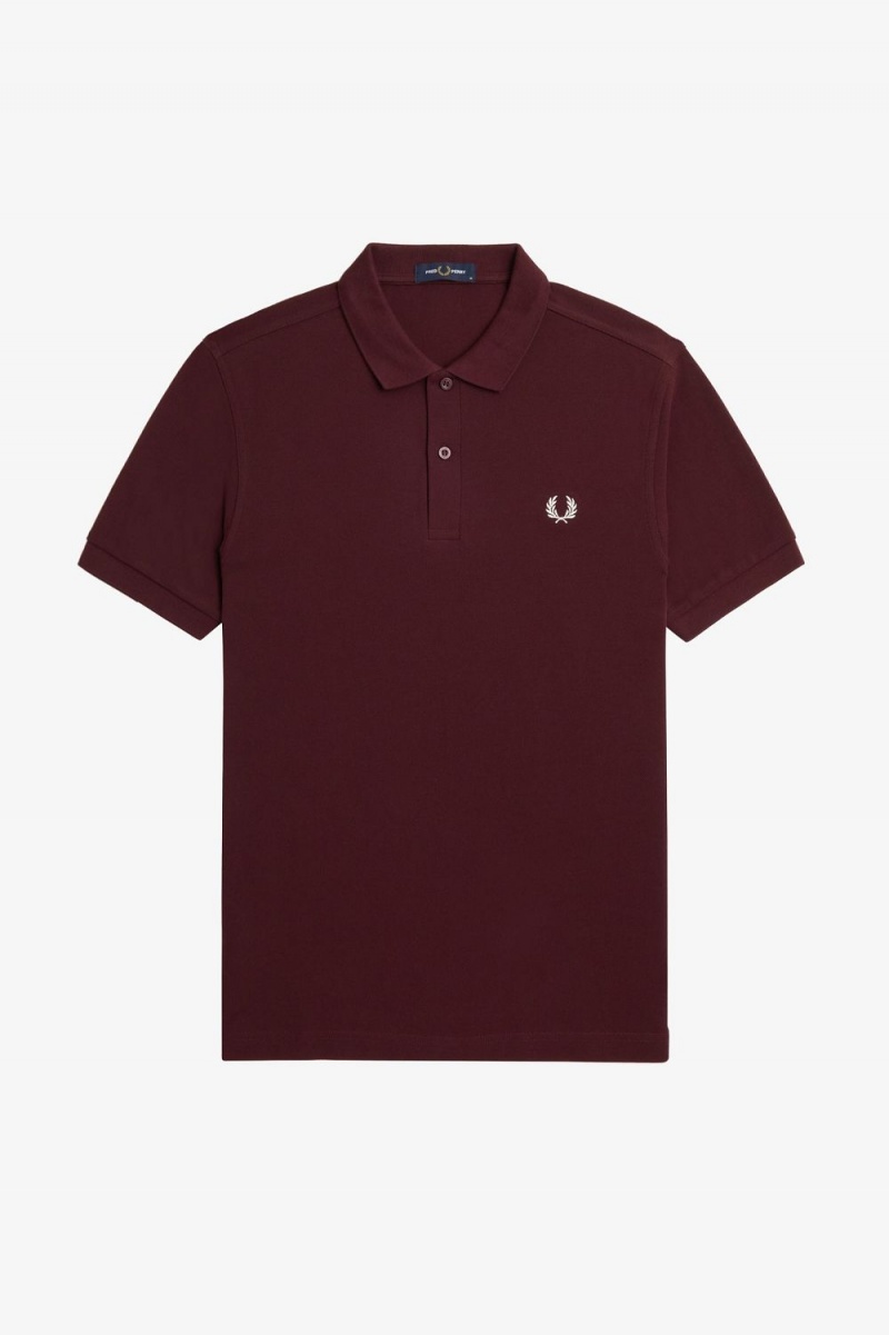 Fred Perry M6000 Men's Shirt Oxblood Beige | NASLZ3109