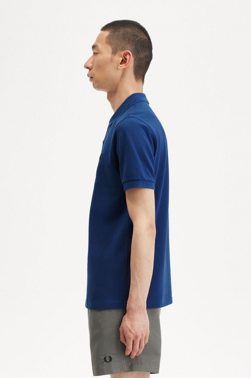 Fred Perry M6000 Men's Shirt Shaded Cobalt Navy | HQIYZ2805