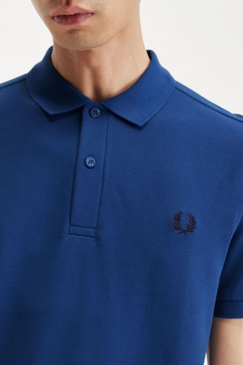 Fred Perry M6000 Men's Shirt Shaded Cobalt Navy | HQIYZ2805