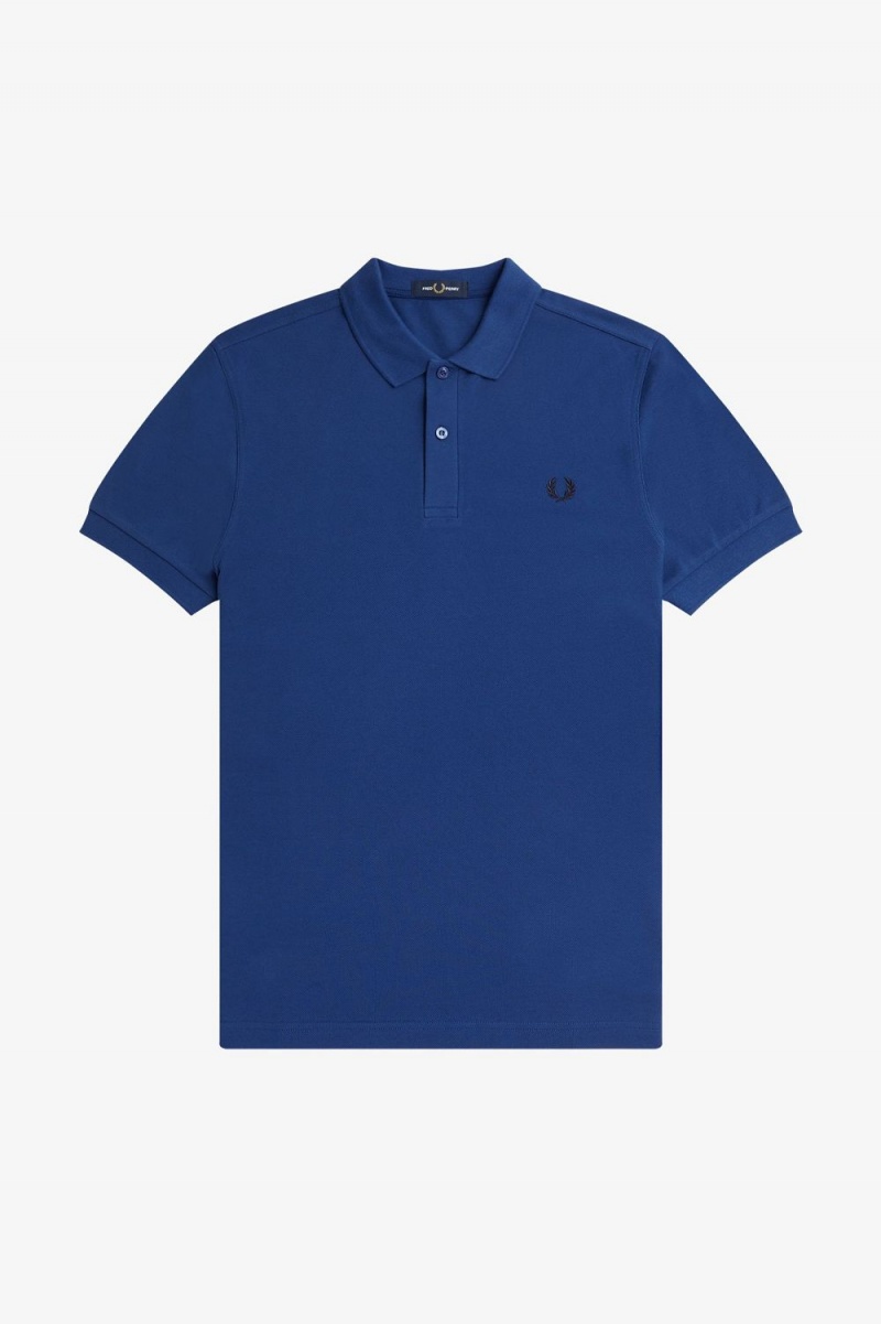 Fred Perry M6000 Men's Shirt Shaded Cobalt Navy | HQIYZ2805