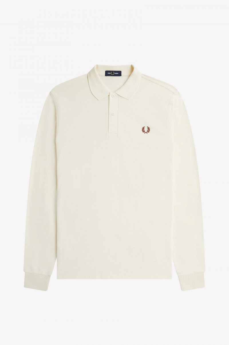 Fred Perry M6006 Men's Shirt Beige Whisky Brown | MWOIX6259