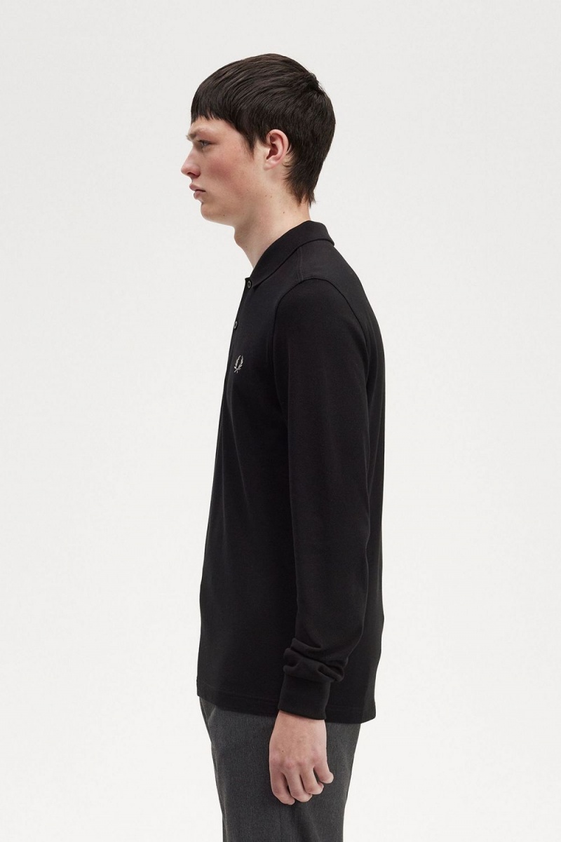 Fred Perry M6006 Men's Shirt Black Chrome | KXFNP0872