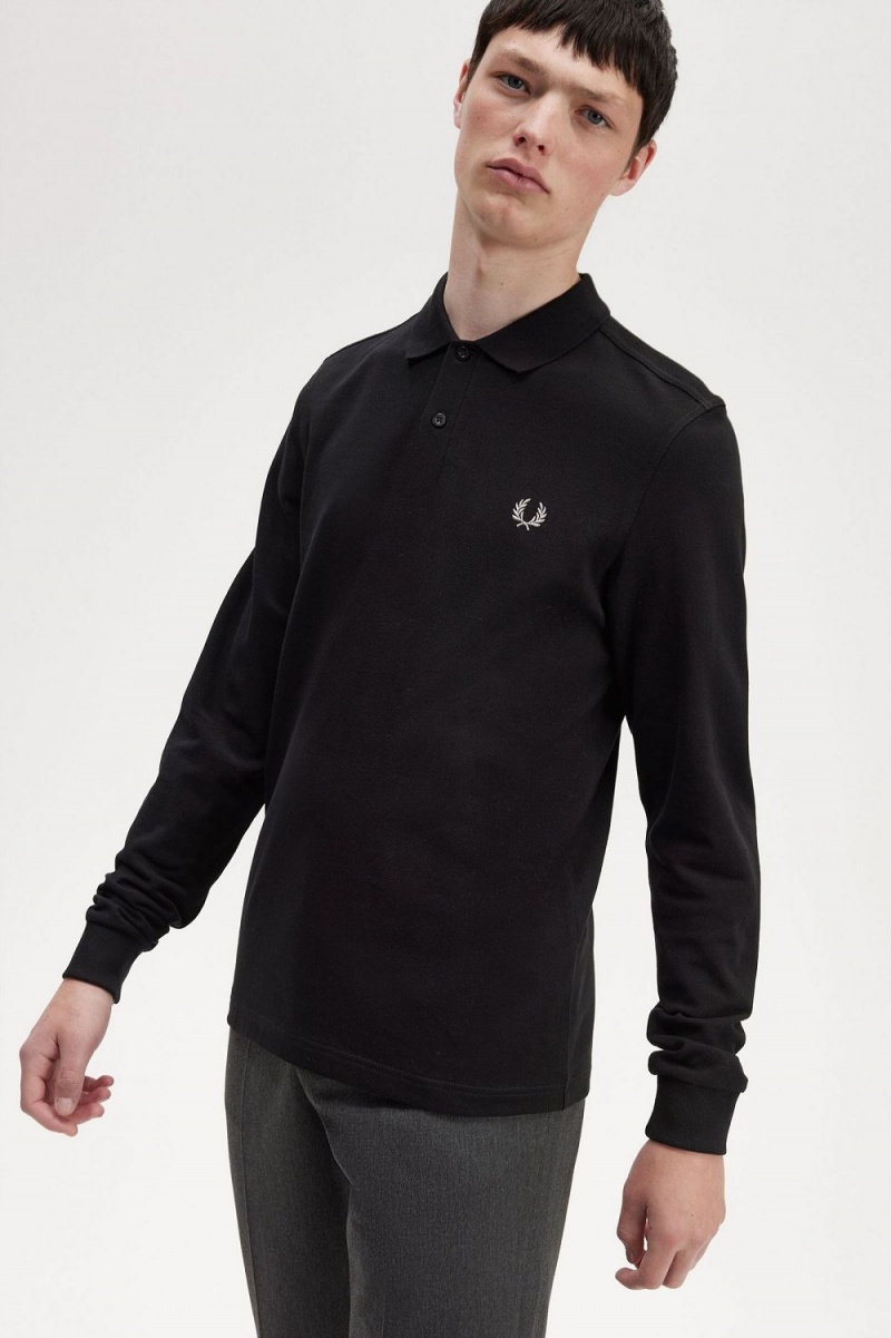 Fred Perry M6006 Men's Shirt Black Chrome | KXFNP0872