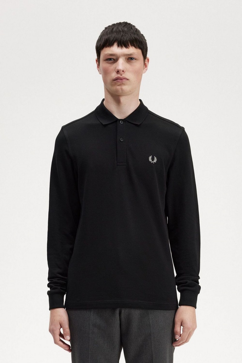 Fred Perry M6006 Men\'s Shirt Black Chrome | KXFNP0872