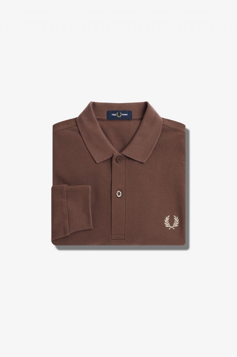 Fred Perry M6006 Men's Shirt Dark Red Warm Grey | KCSHW3187