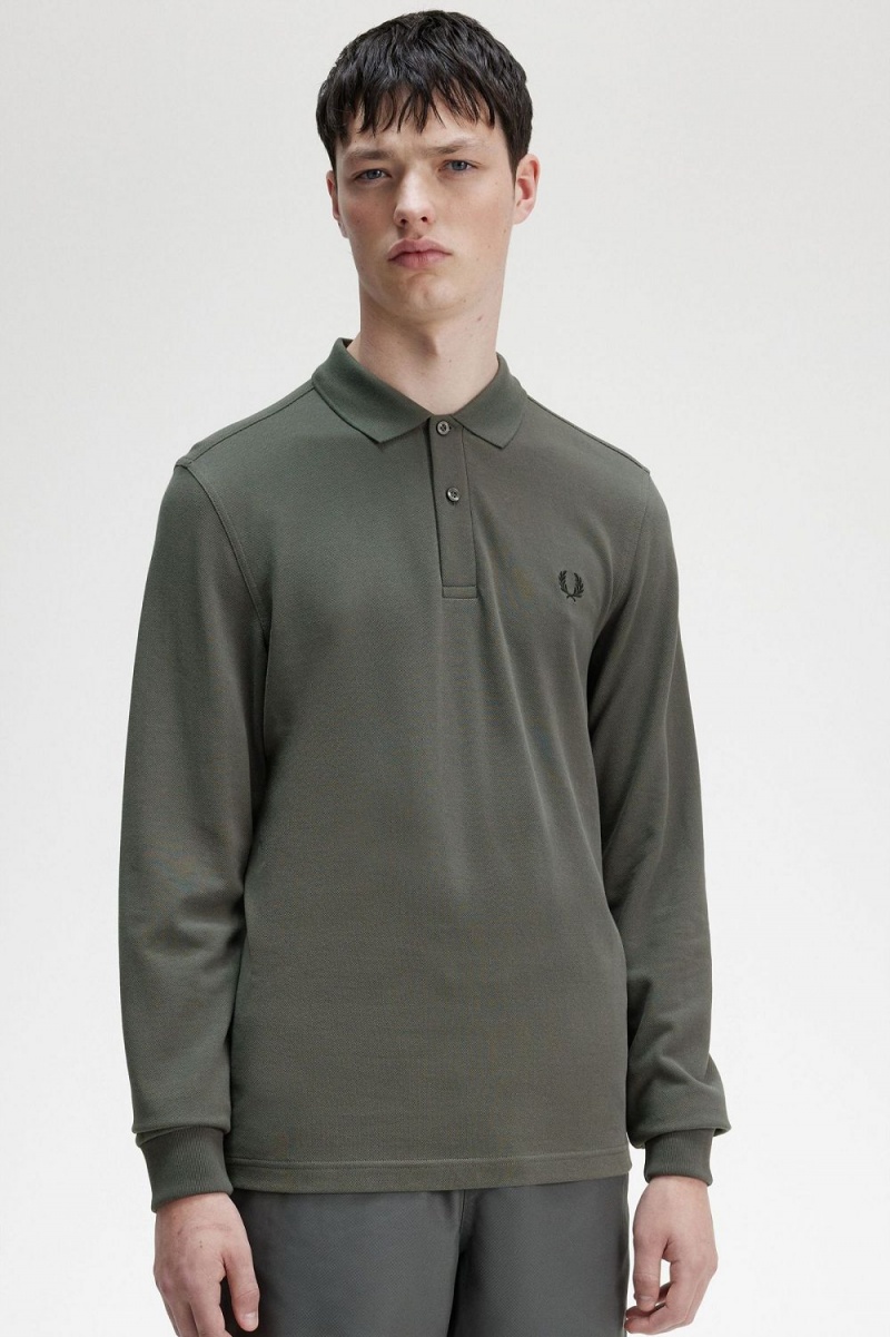 Fred Perry M6006 Men's Shirt Field Green | WBNKY3092