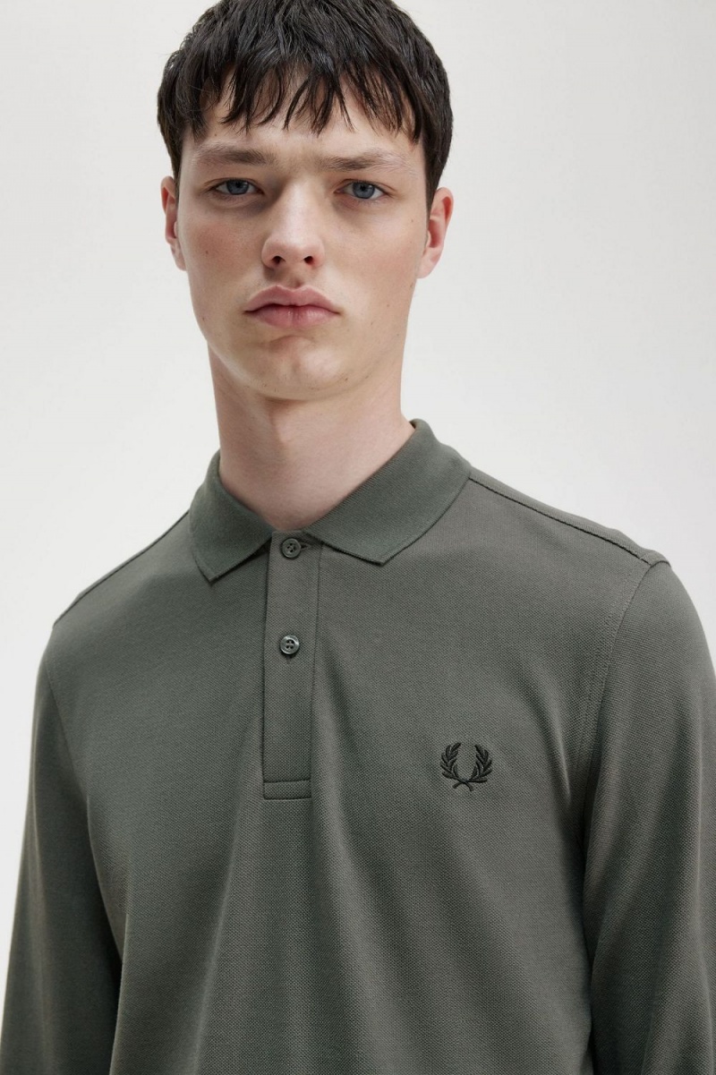 Fred Perry M6006 Men's Shirt Field Green | WBNKY3092