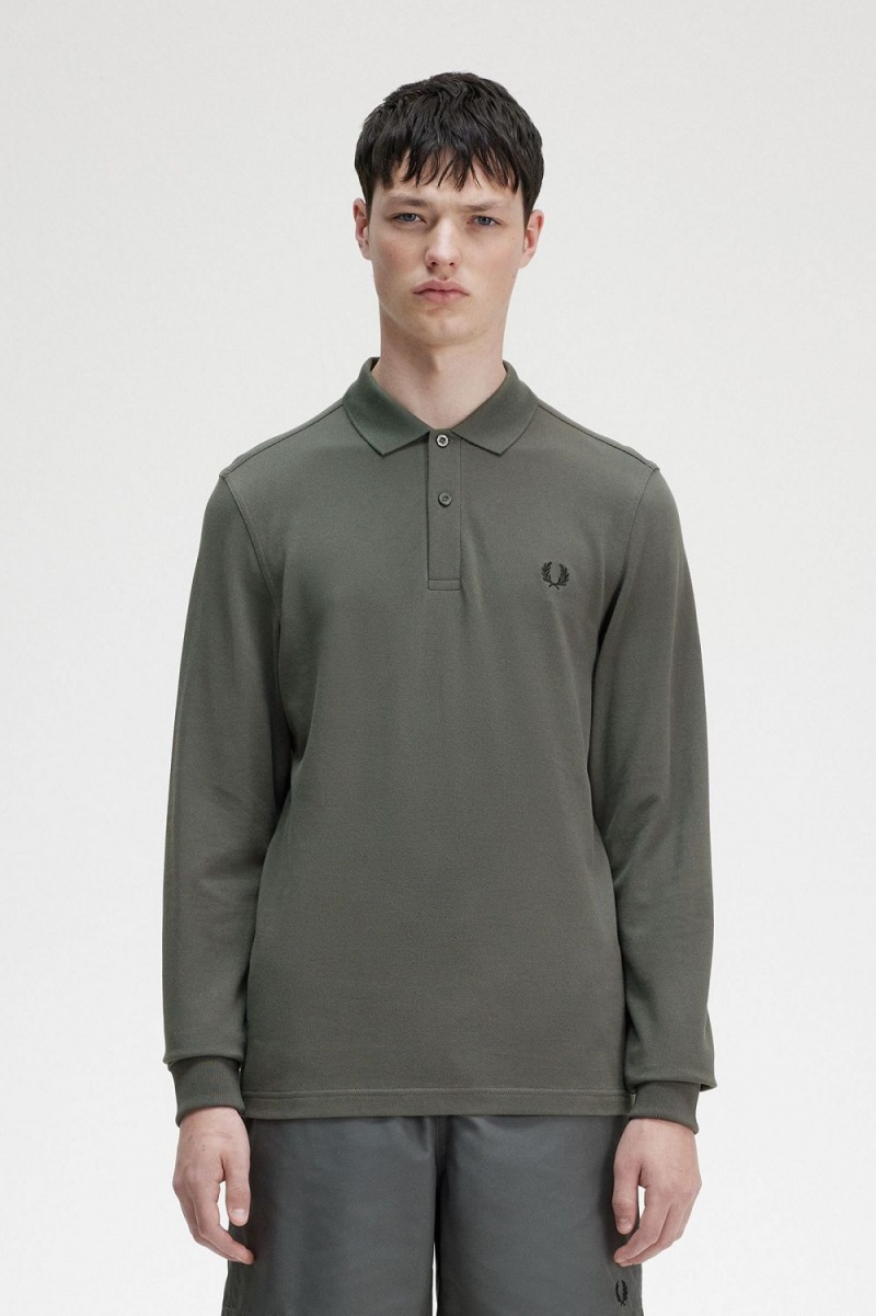 Fred Perry M6006 Men\'s Shirt Field Green | WBNKY3092