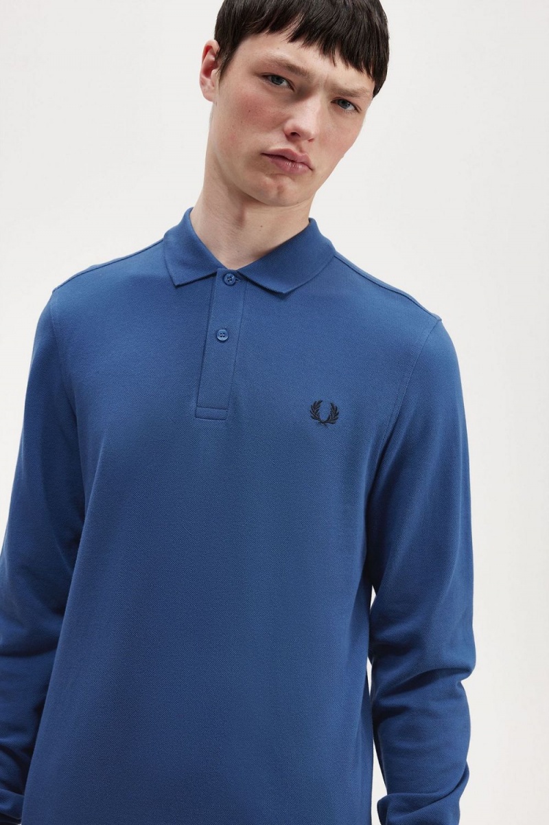 Fred Perry M6006 Men's Shirt Midnight Blue | CBRQN7049