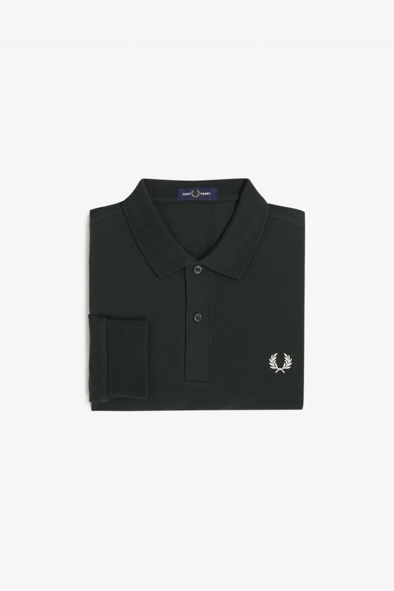 Fred Perry M6006 Men's Shirt Night Green | KBQNP7291