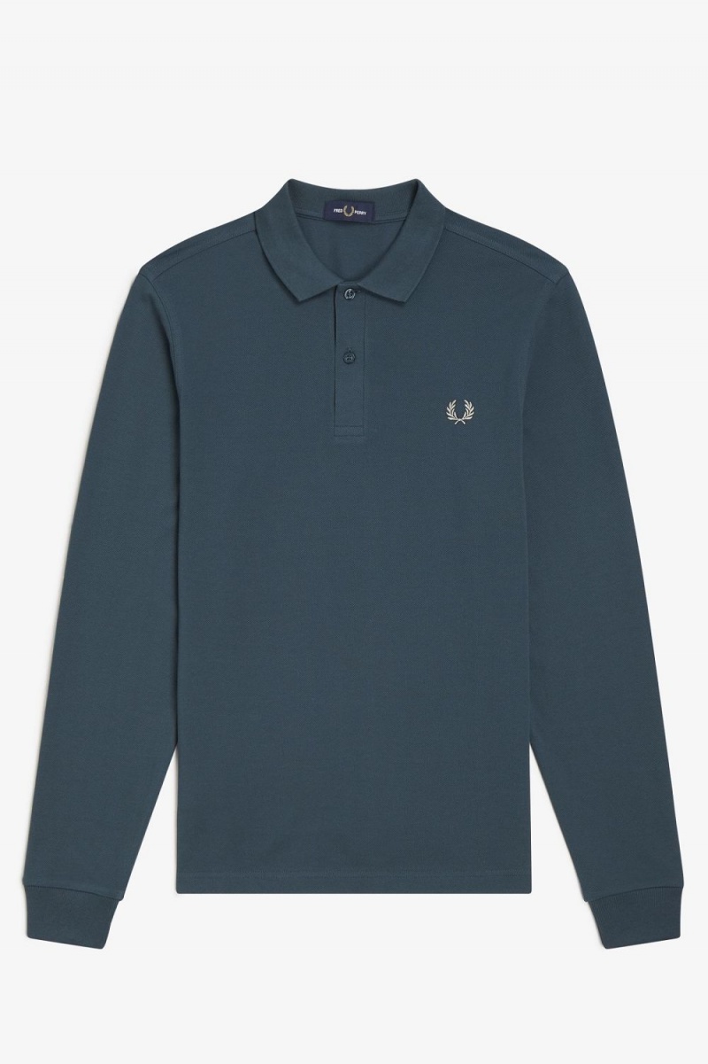 Fred Perry M6006 Men's Shirt Petrol Blue | IWOZC4809