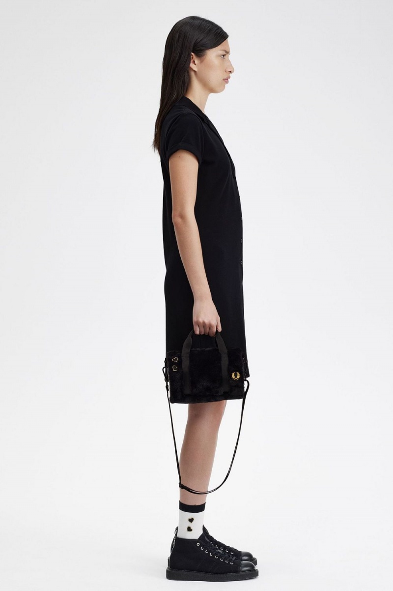 Fred Perry Mini Barrel Women's Bags Black | NFWEB0829