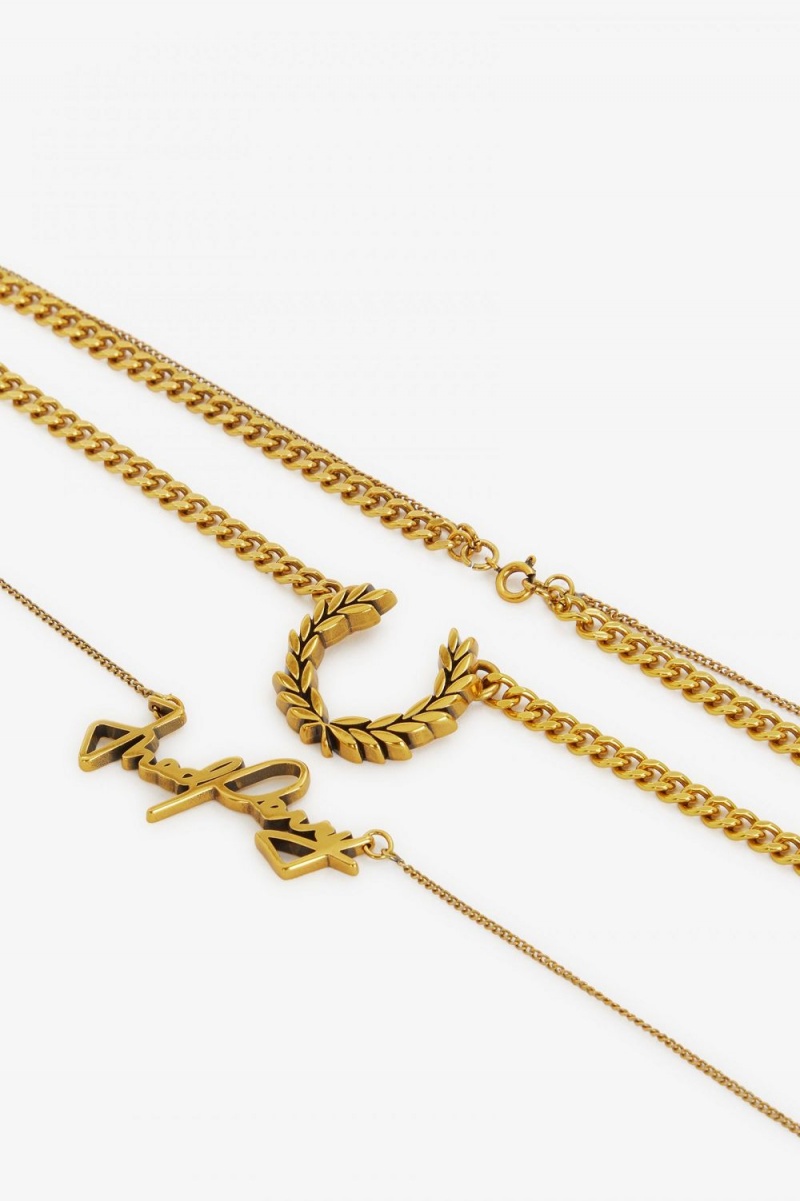 Fred Perry Necklace Women's Jewellery Gold | OJYAT3492