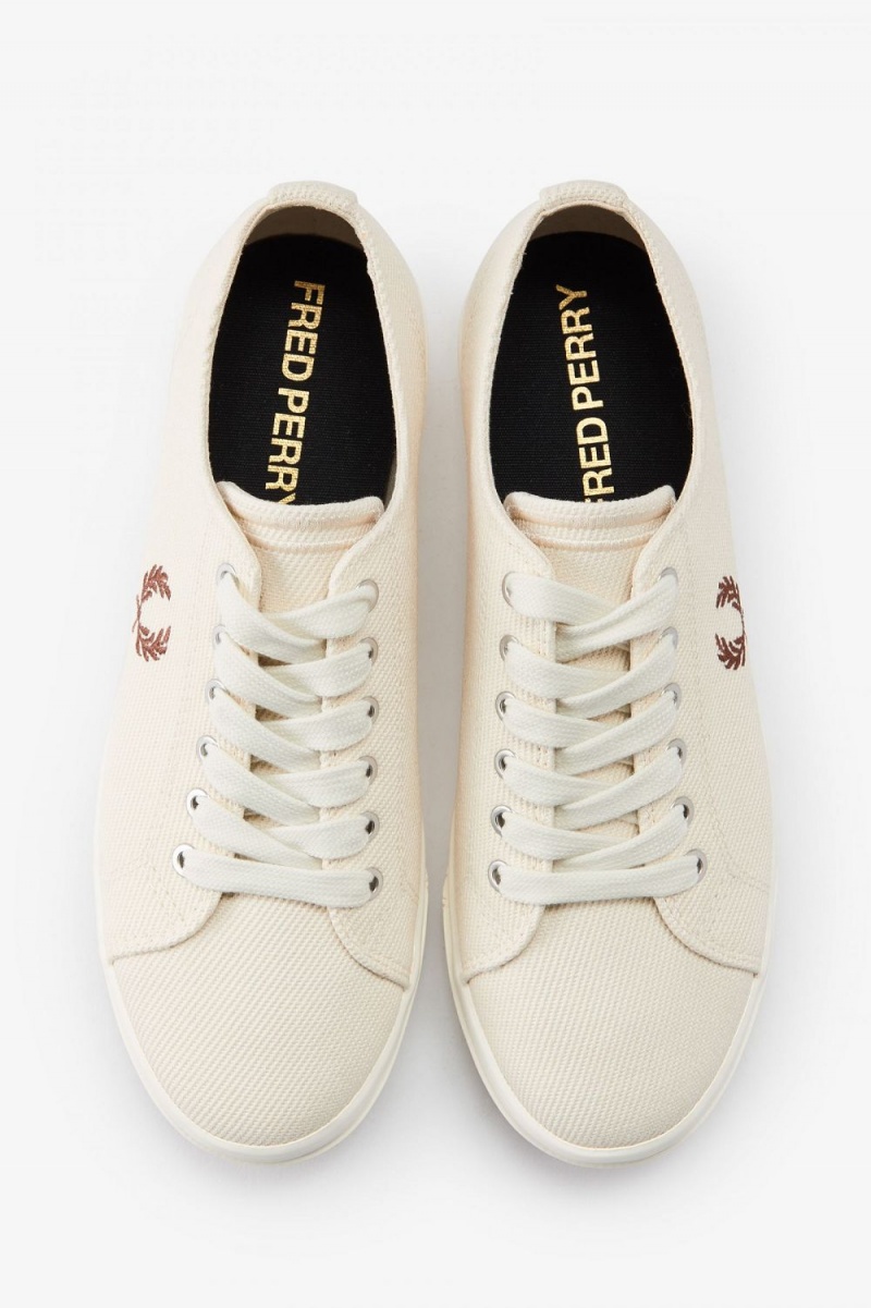 Fred Perry Newstead Men's Plimsolls Beige Whisky Brown | YOAGR2610