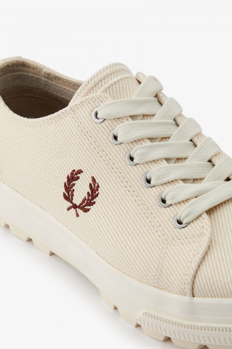 Fred Perry Newstead Men's Plimsolls Beige Whisky Brown | YOAGR2610