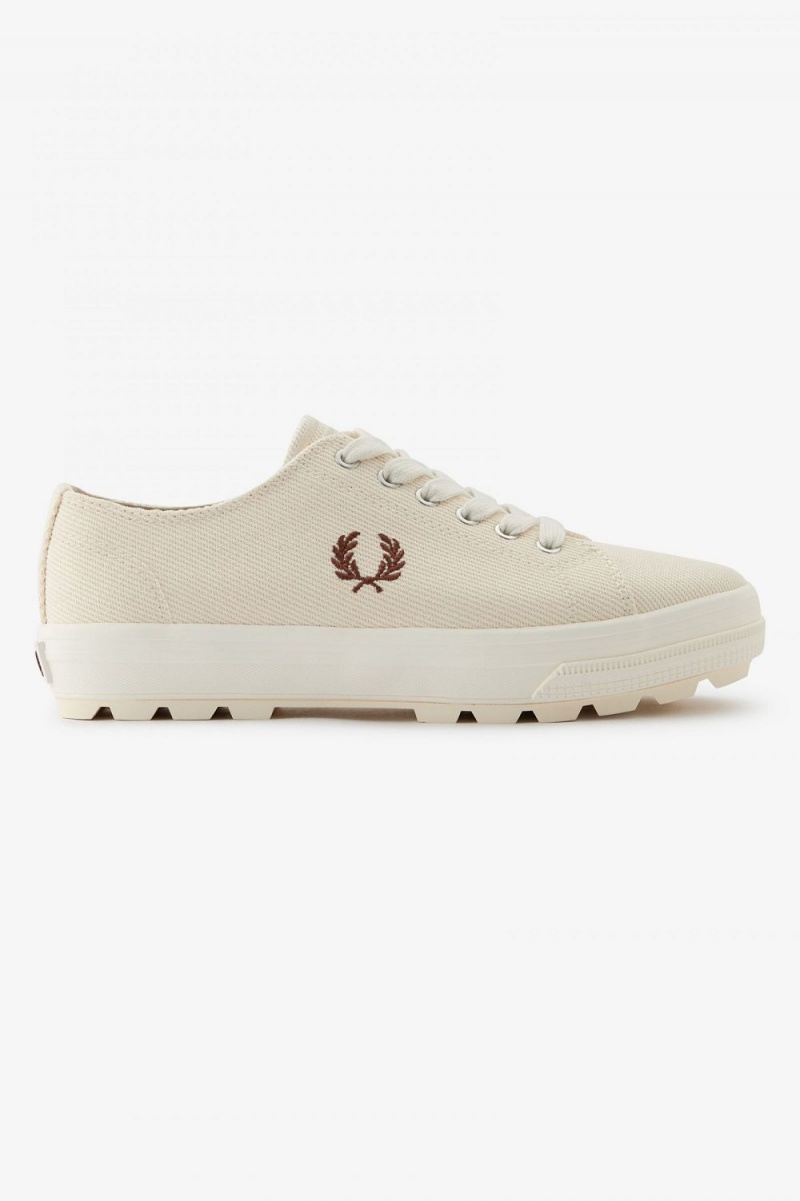 Fred Perry Newstead Men\'s Plimsolls Beige Whisky Brown | YOAGR2610