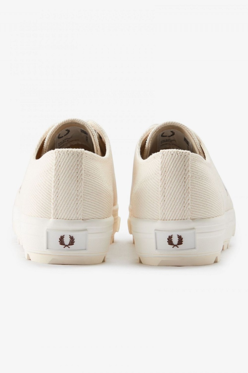 Fred Perry Newstead Women's Plimsolls Beige Whisky Brown | CSRUW8194