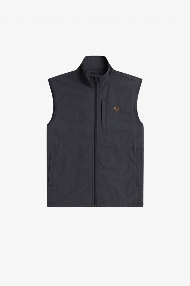 Fred Perry Nylon Men's Vest Anchor Grey | UJWNT1736