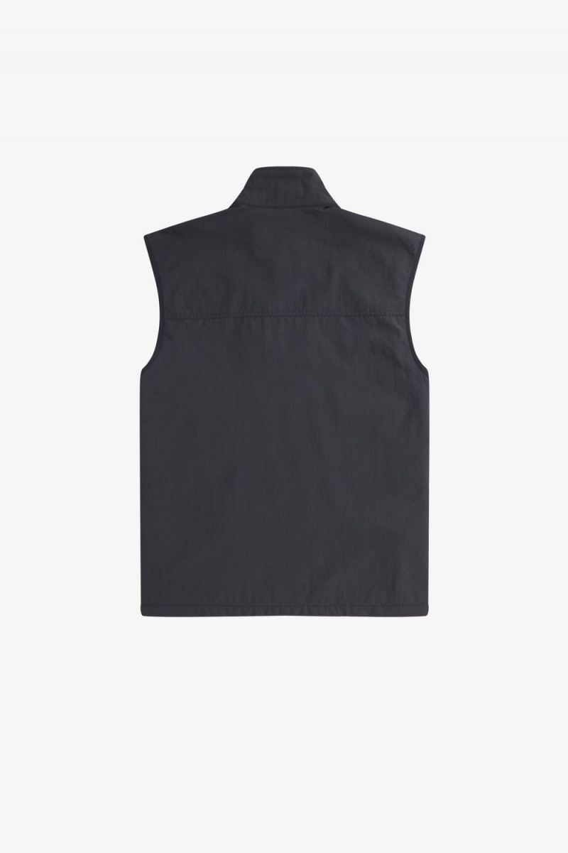 Fred Perry Nylon Men's Vest Anchor Grey | UJWNT1736