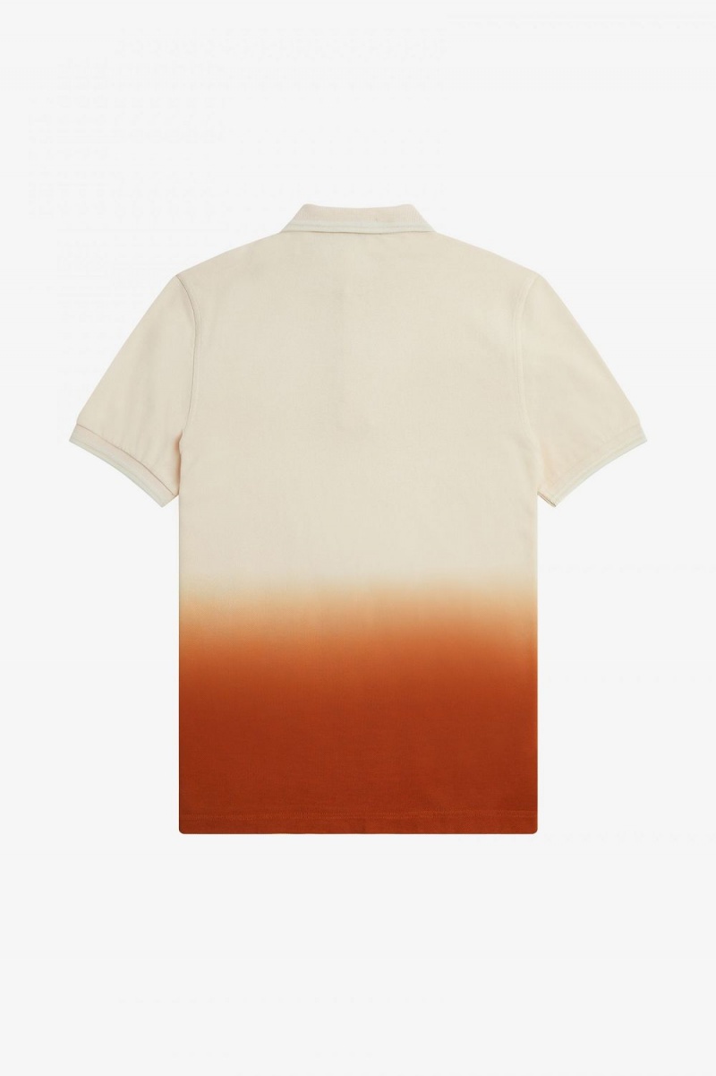 Fred Perry Ombre Men's Shirt Silky Peach | CPOKE0912