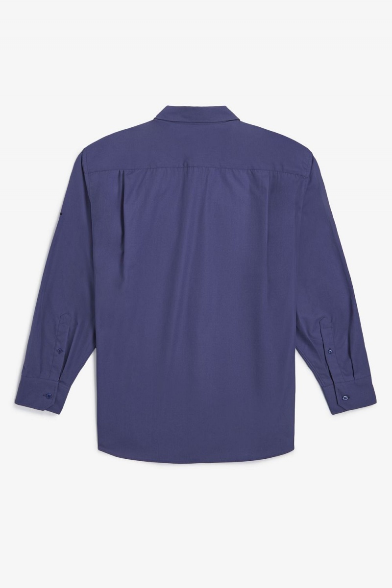 Fred Perry Oversized Utility Men's Shirt Royal Blue | OJXYW4906