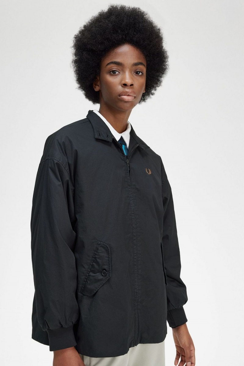 Fred Perry Padded Zip-Through Women's Jackets Black | YTNVX5391