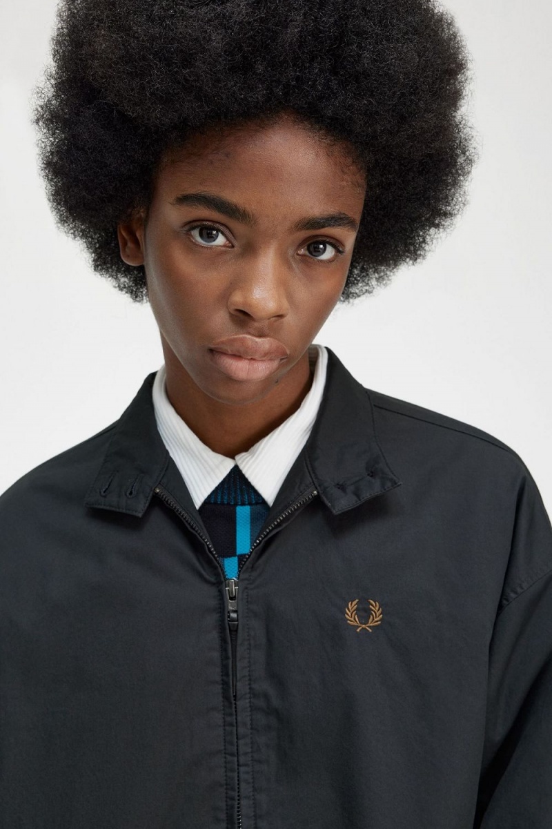 Fred Perry Padded Zip-Through Women's Jackets Black | YTNVX5391