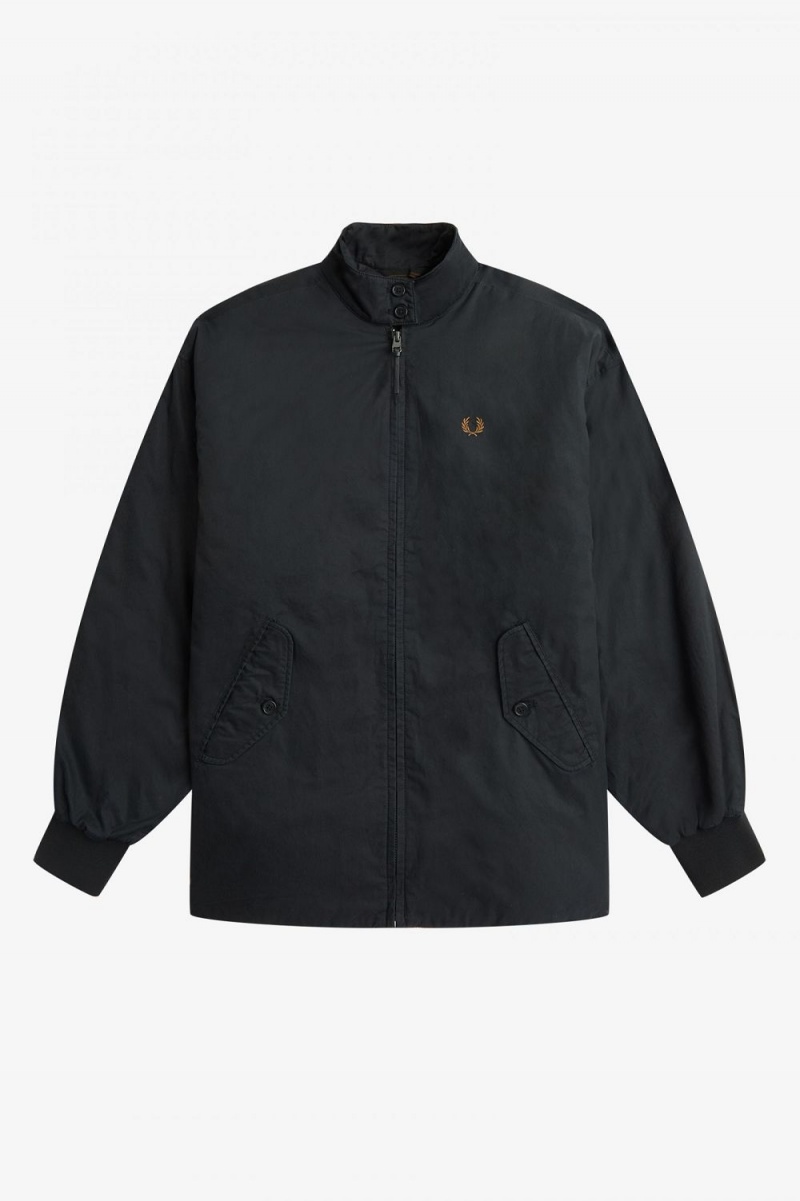 Fred Perry Padded Zip-Through Women's Jackets Black | YTNVX5391