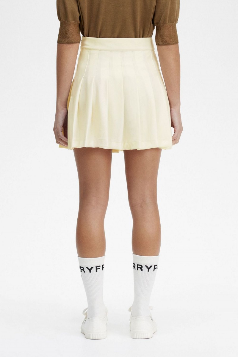 Fred Perry Pleated Tennis Women's Skirts Beige | DAPUN1857