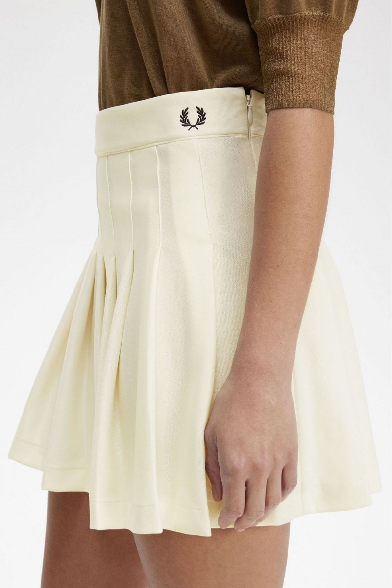 Fred Perry Pleated Tennis Women's Skirts Beige | DAPUN1857