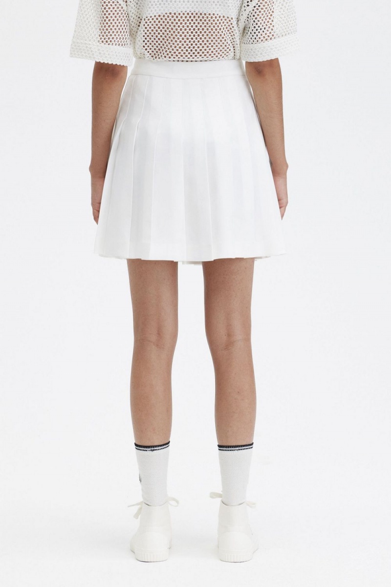 Fred Perry Pleated Tennis Women's Skirts Snow White | OKNET1760