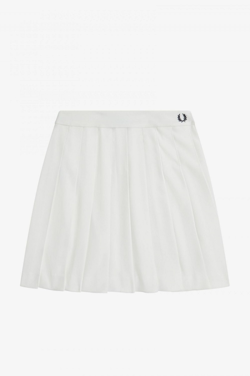 Fred Perry Pleated Tennis Women's Skirts Snow White | OKNET1760