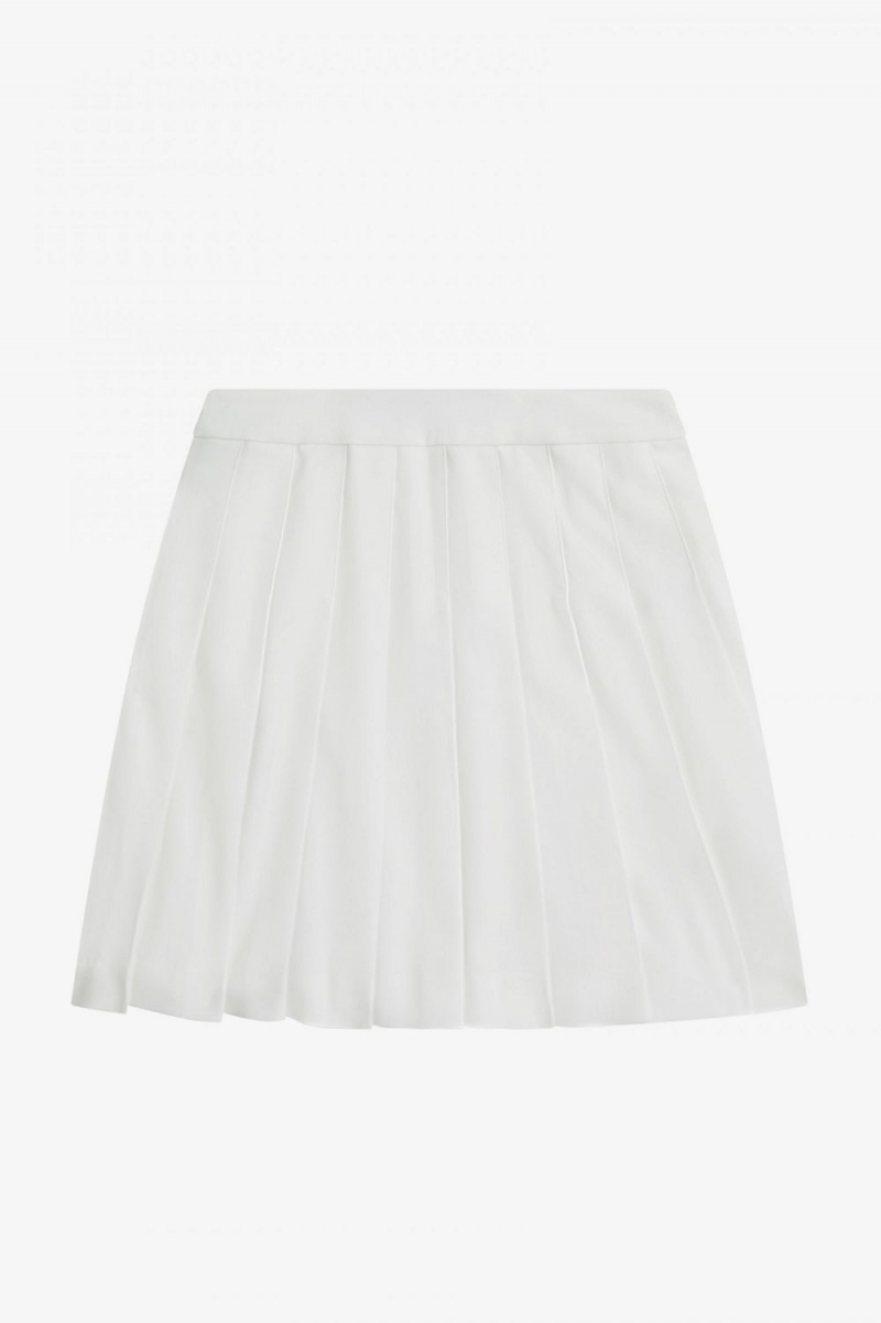 Fred Perry Pleated Tennis Women's Skirts Snow White | OKNET1760