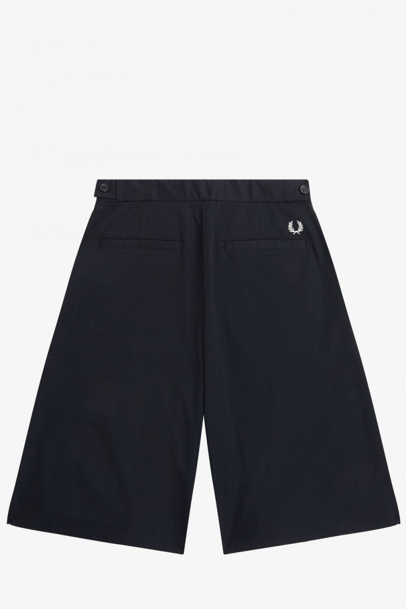 Fred Perry Pleated Women's Shorts Black | FYVAN7248