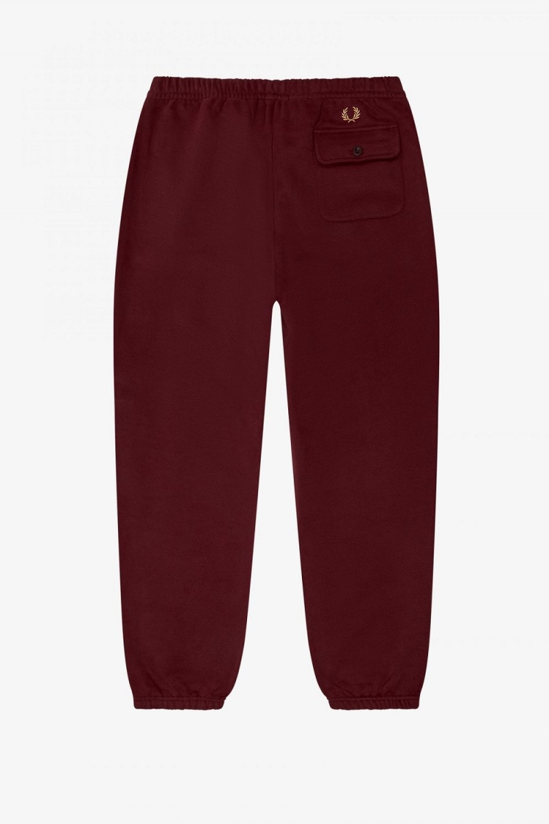 Fred Perry Pocket Detail Sweat Men's Pants Oxblood | HIPLC6309