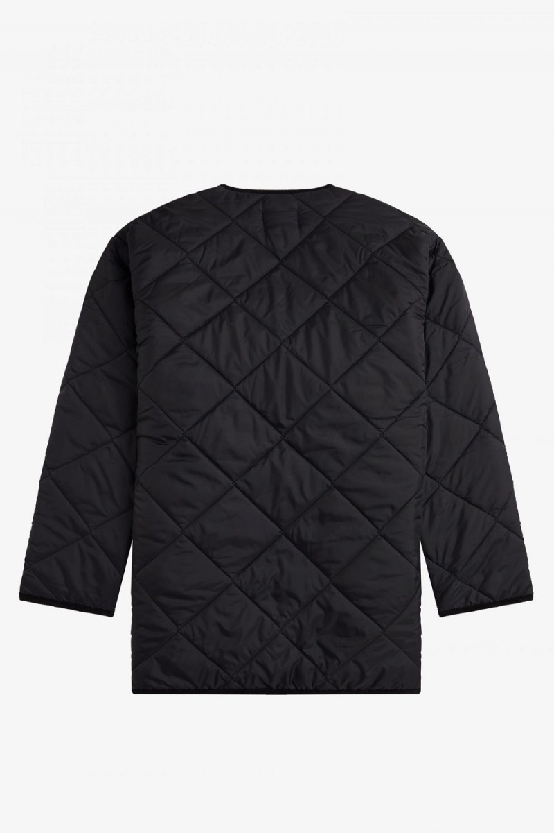 Fred Perry Quilted Liner Men's Jackets Lamp Black | EBYIC4069