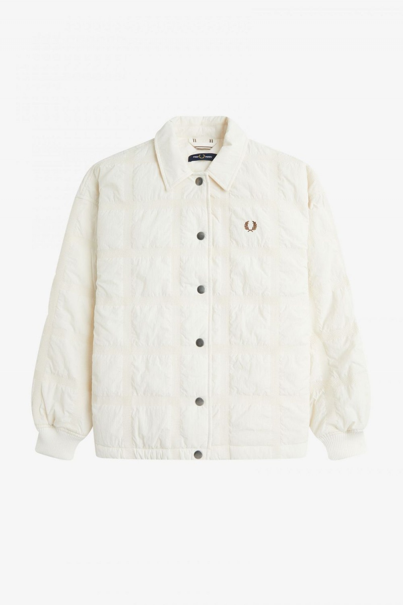 Fred Perry Quilted Women's Jackets Beige | GTCUI4653