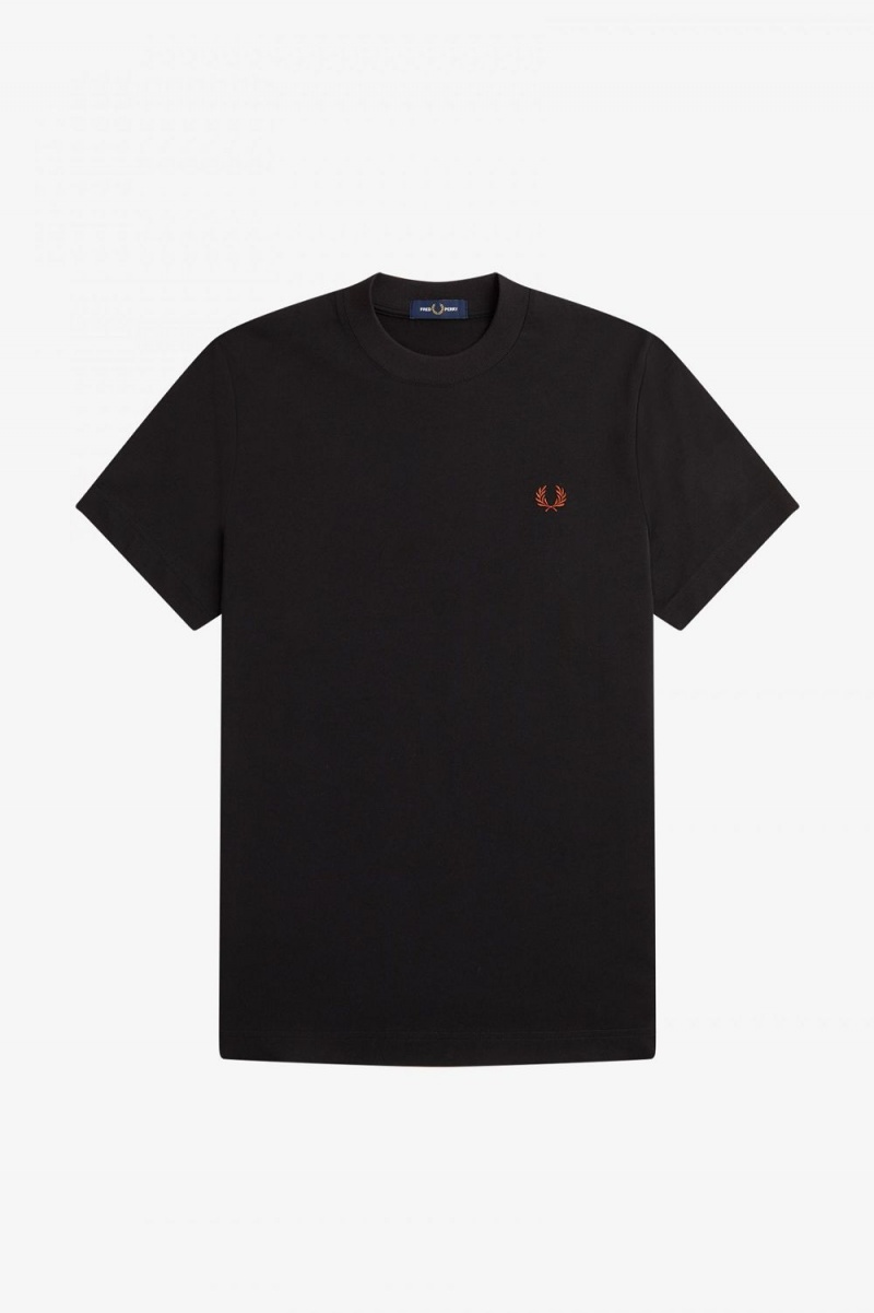 Fred Perry Rave Graphic Men's T-Shirt Black | UKLOP7869