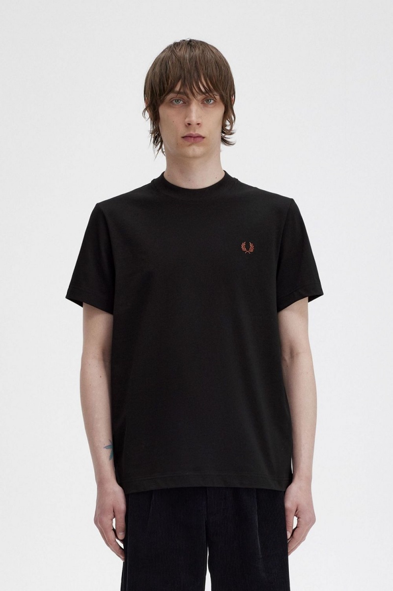 Fred Perry Rave Graphic Men\'s T-Shirt Black | UKLOP7869