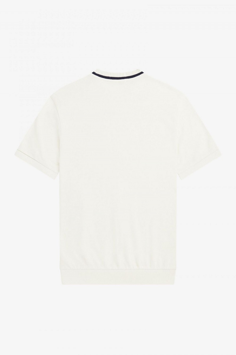 Fred Perry Reissues Crew Neck Piqué Men's T-Shirt Beige | VNFIE0149