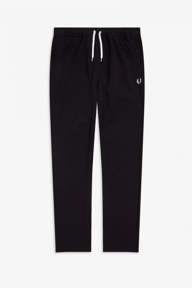 Fred Perry Reverse Tricot Track Men's Pants Black | EIKFL1354