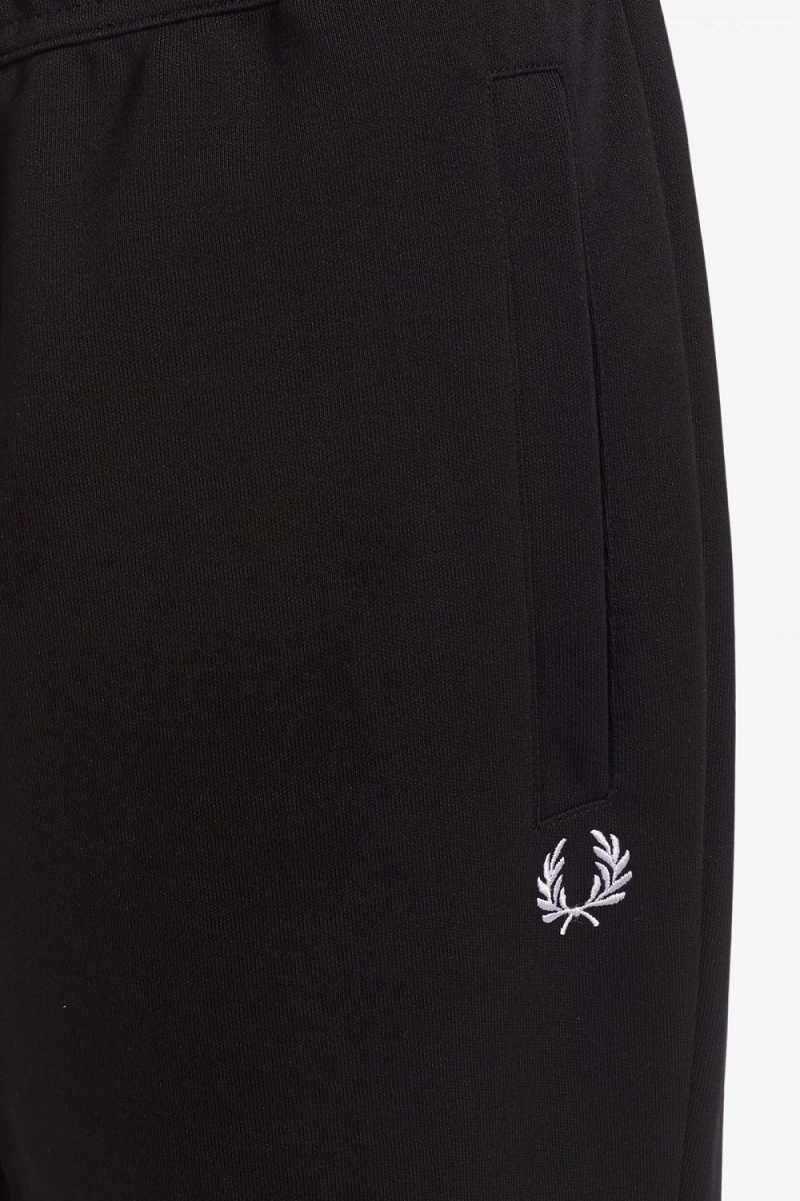 Fred Perry Reverse Tricot Track Men's Pants Black | EIKFL1354